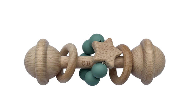 Ocean | Eco-Friendly Wooden Rattle Toy Wooden Teether OB "Designs to Delight!" 